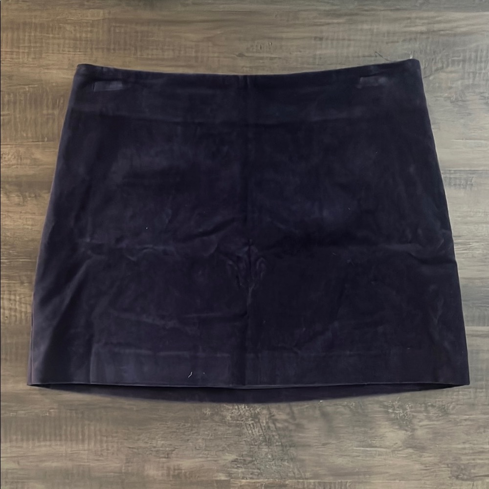 NWT Theory Dark Purple Velvet Skirt